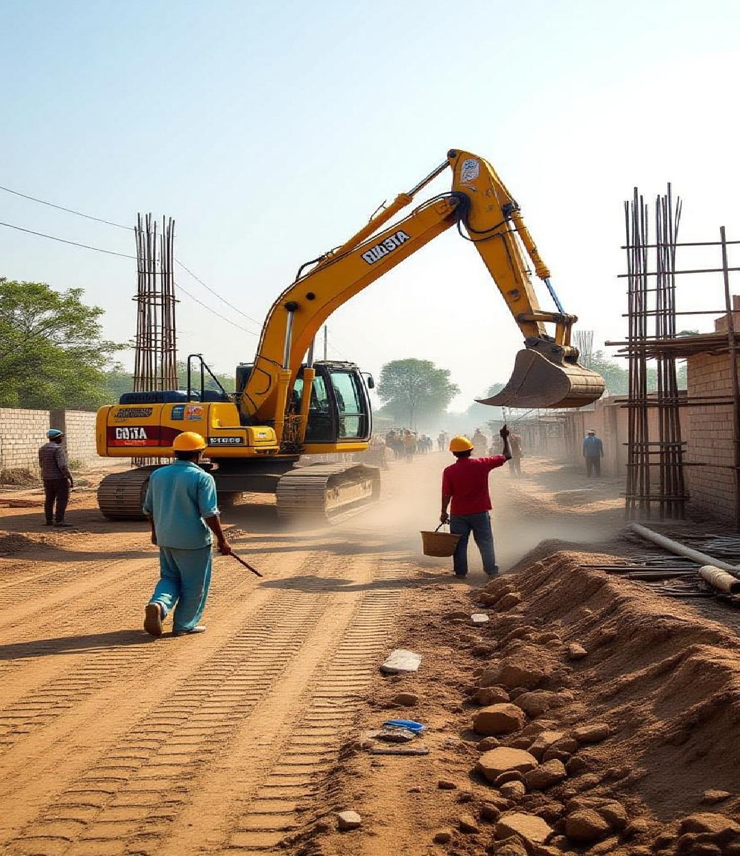 रस्ता बांधकाम